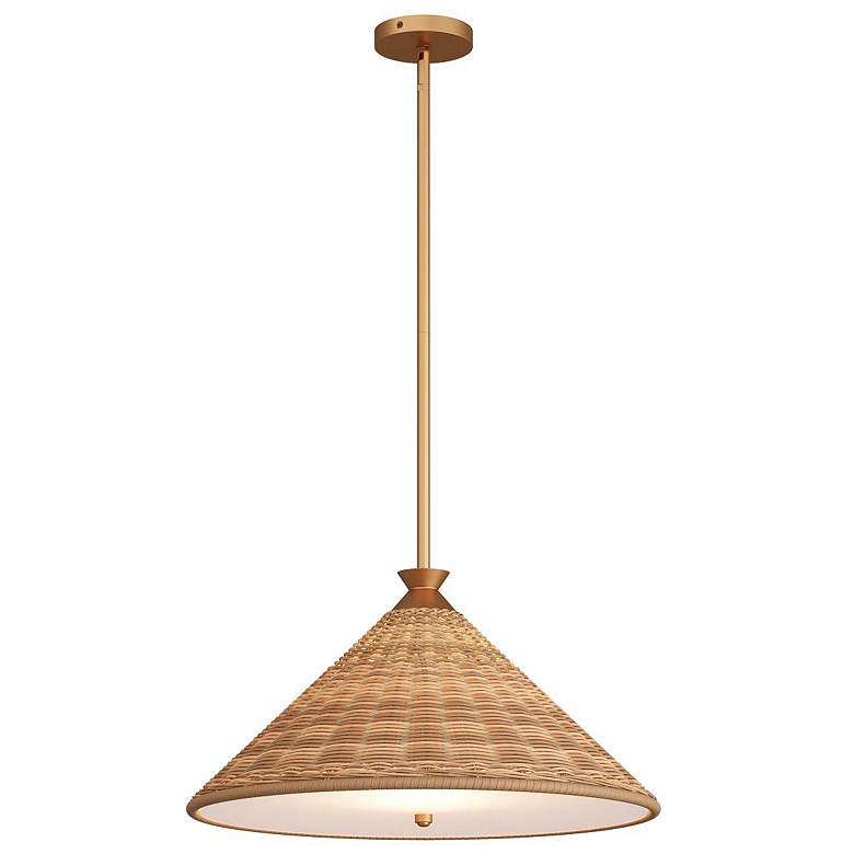 Image 1 Arteriors Home Terrace 21" Wide Gold Steel Pendant Light