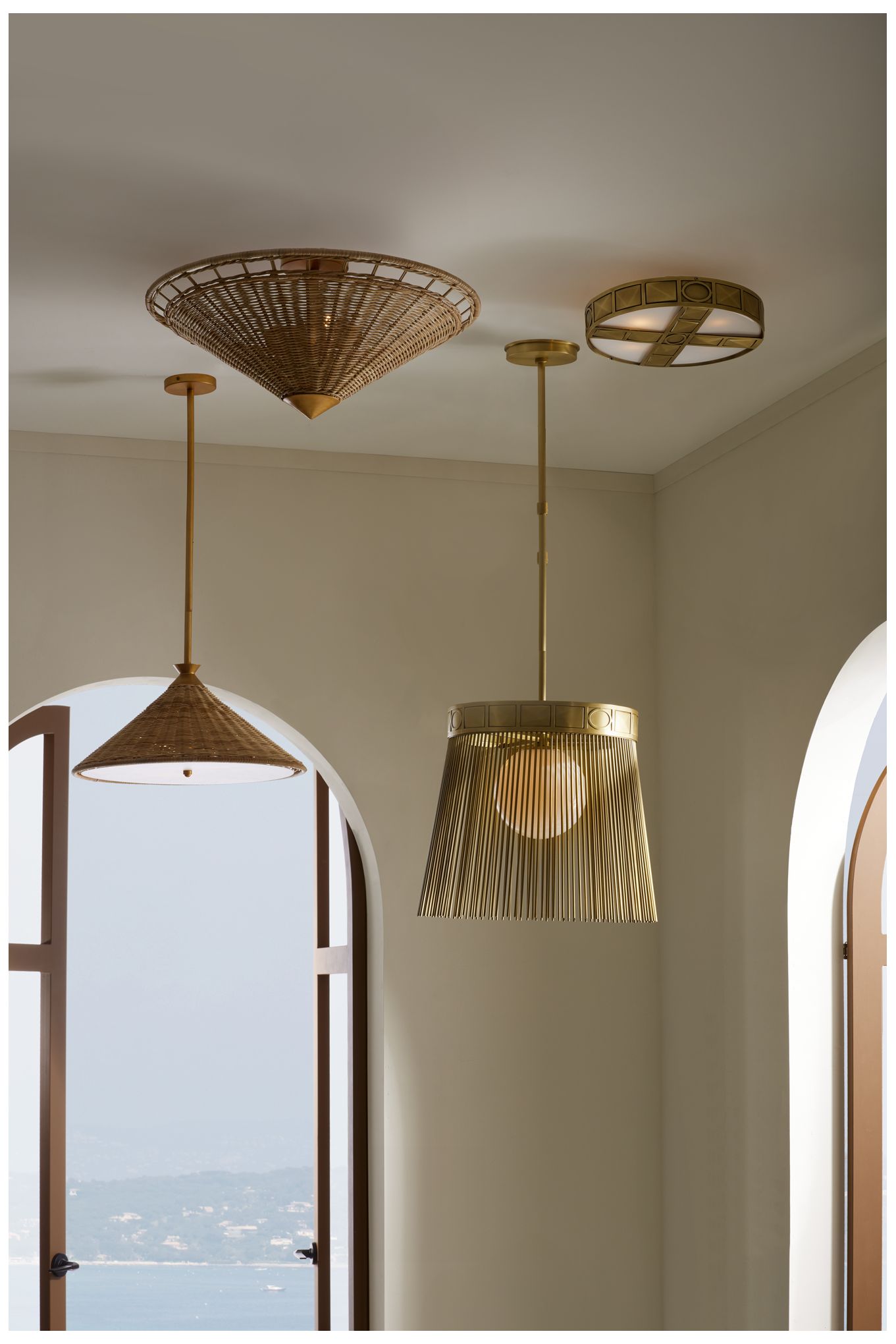 Image 7 Arteriors Home Terrace 21" Wide Gold Steel Pendant Light more views