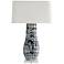 Arteriors Home Thistle Patterned Indigo and White Table Lamp