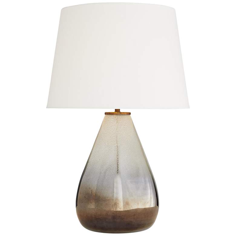 Image 1 Arteriors Home Tiber 30 inch Seeded Smoke Ombre Glass Table Lamp