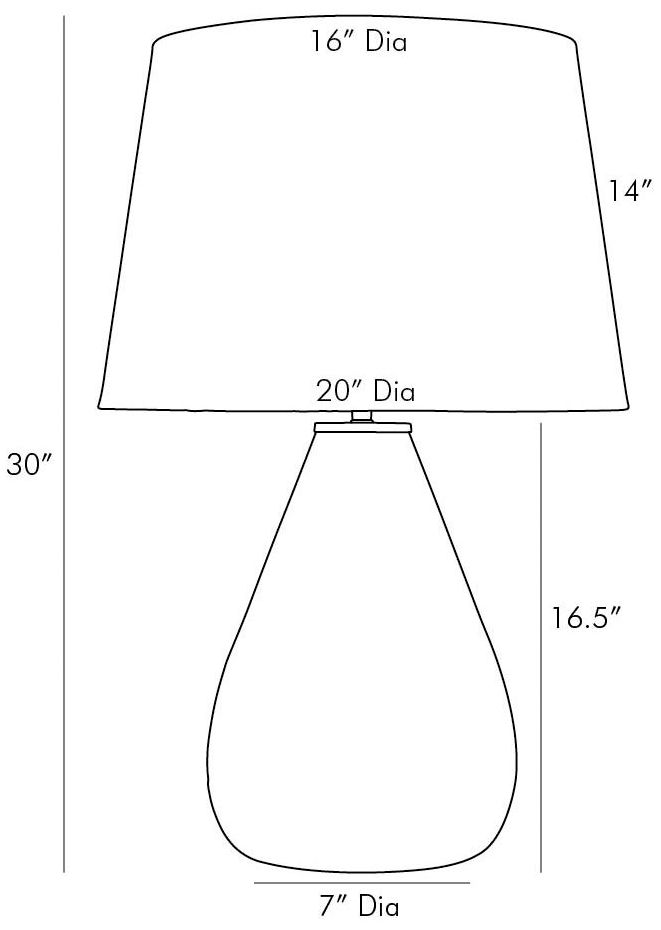 Image 7 Arteriors Home Tiber 30" Seeded Smoke Ombre Glass Table Lamp more views