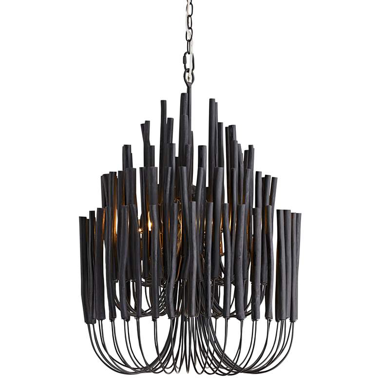 Image 2 Arteriors Home Tilda 21 inch Wide Black Chandelier