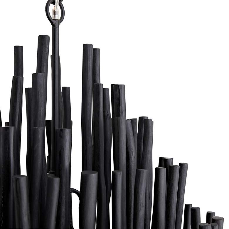 Image 3 Arteriors Home Tilda 21 inch Wide Black Chandelier more views