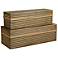 Arteriors Home Trinity Light Brown Wood Boxes Set of 2
