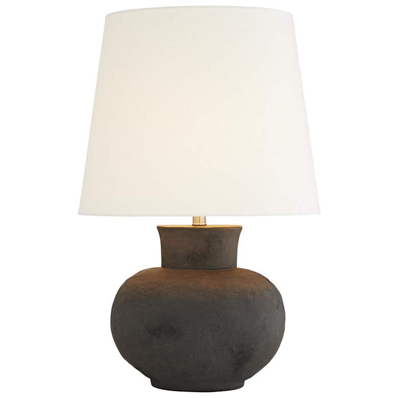 Image 2 Arteriors Home Troy 27 1/2 inch Matte Charcoal Black Terracotta Table Lamp more views