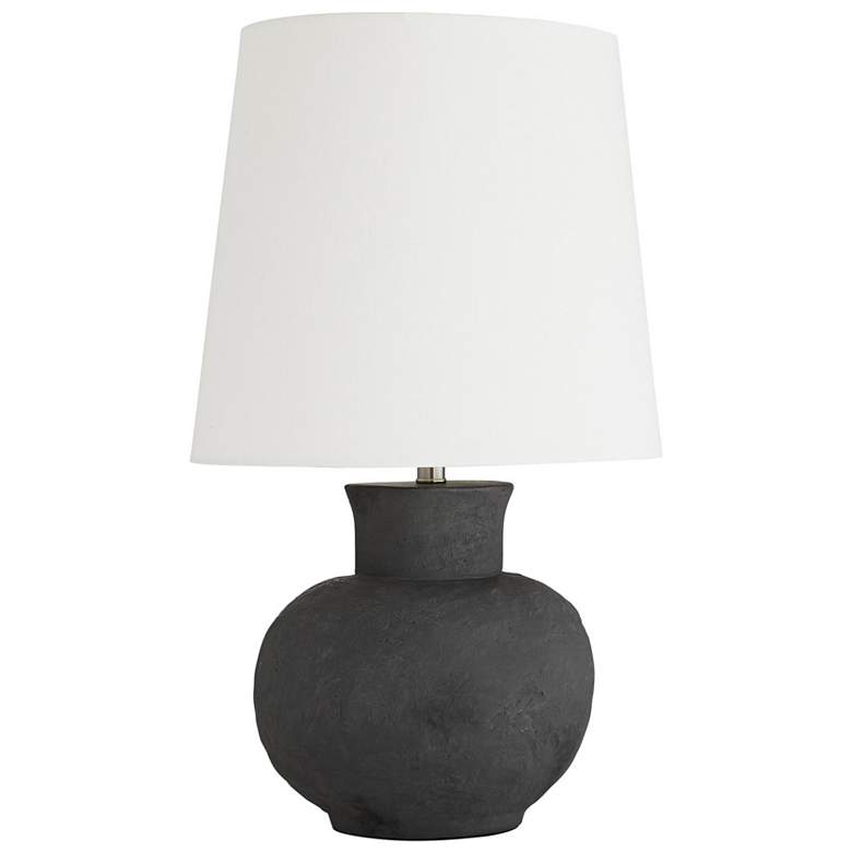 Image 3 Arteriors Home Troy 27 1/2 inch Matte Charcoal Black Terracotta Table Lamp more views