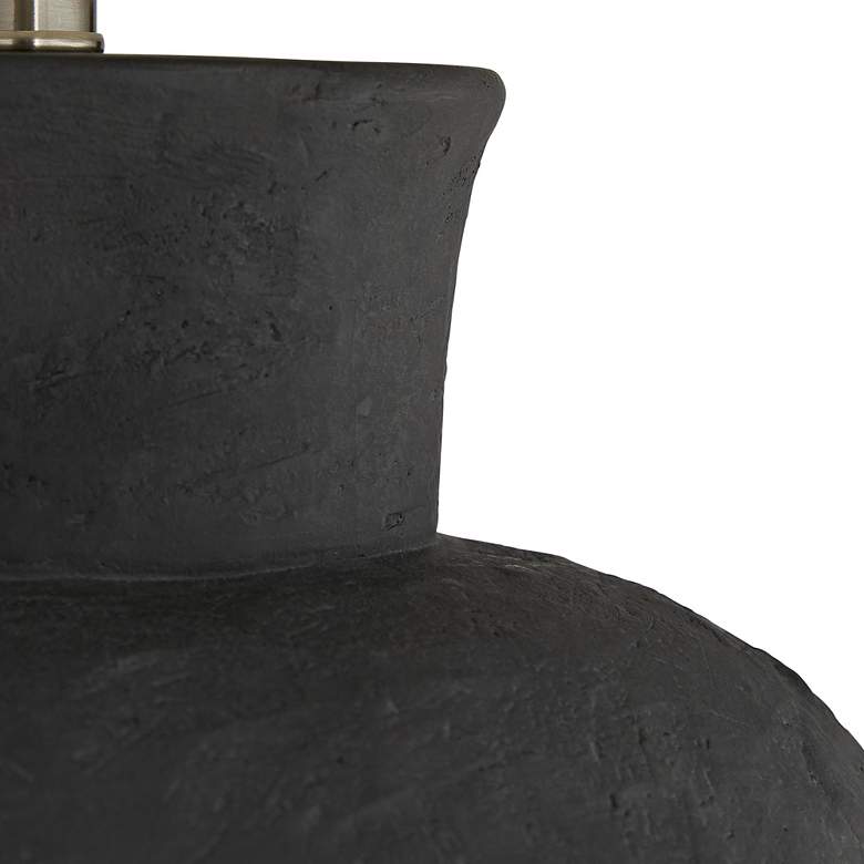 Image 6 Arteriors Home Troy 27 1/2 inch Matte Charcoal Black Terracotta Table Lamp more views