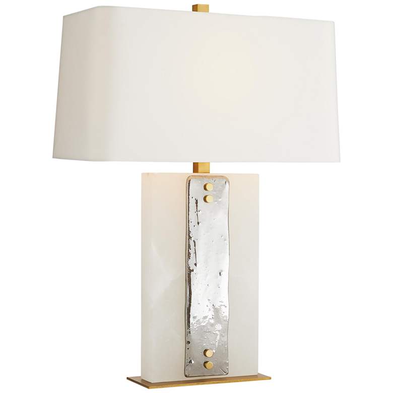 Image 2 Arteriors Home Uriah Snow Marble and Luster Glass Table Lamp