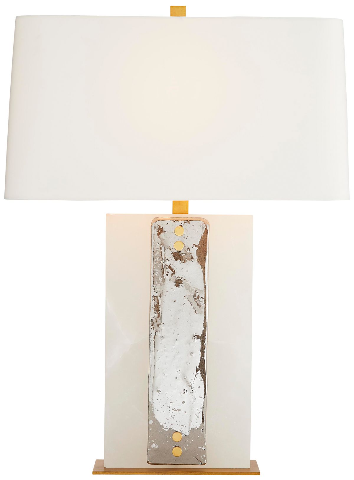 Image 5 Arteriors Home Uriah Snow Marble and Luster Glass Table Lamp more views