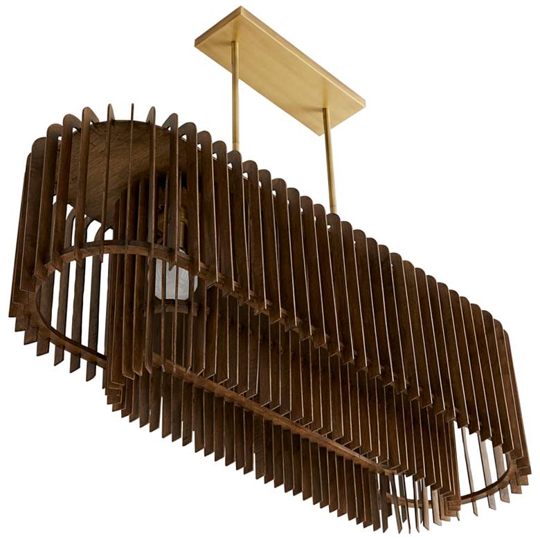 Image 5 Arteriors Home Valencia 49" Wide Dark Walnut Chandelier more views