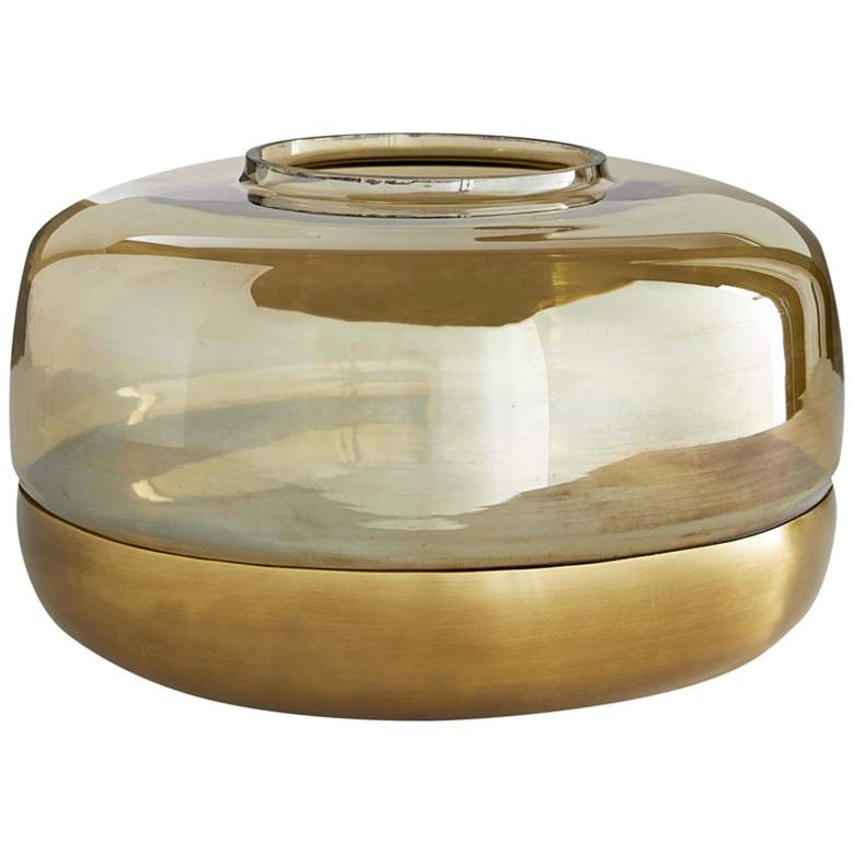 Image 1 Arteriors Home Vance 12" Wide Burnt Smoke Luster Glass Vase