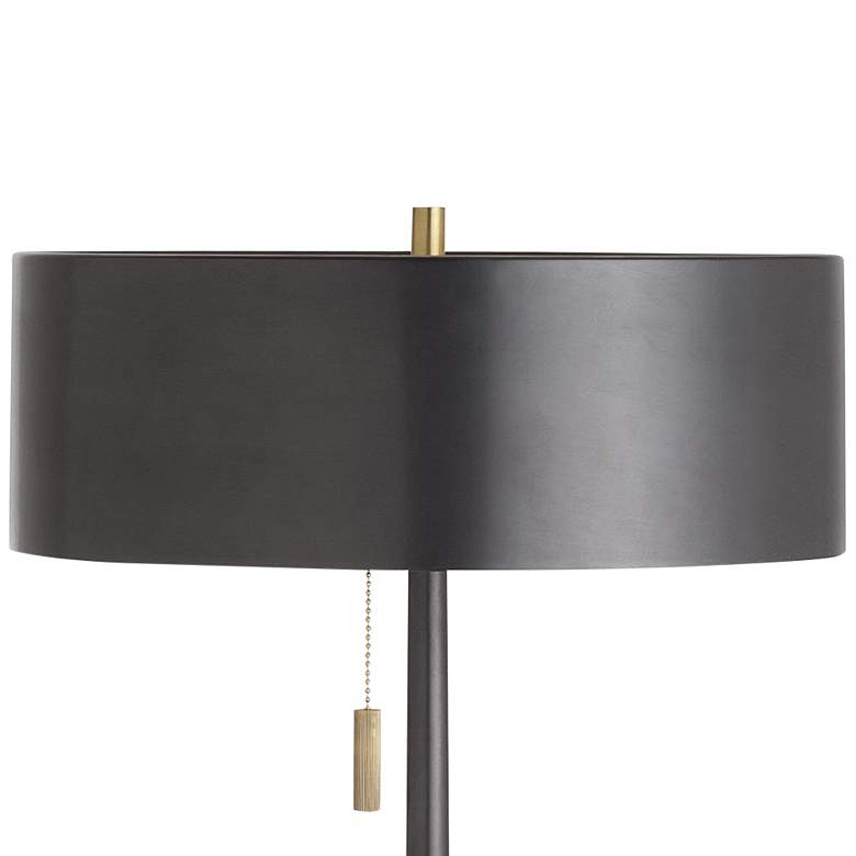 Image 3 Arteriors Home Violetta 23" Modern Black Metal Accent Table Lamp more views