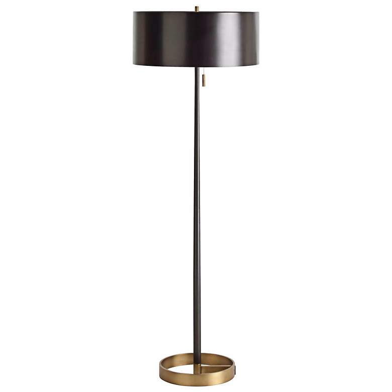 Image 1 Arteriors Home Violetta Brass and Black Iron Floor Lamp