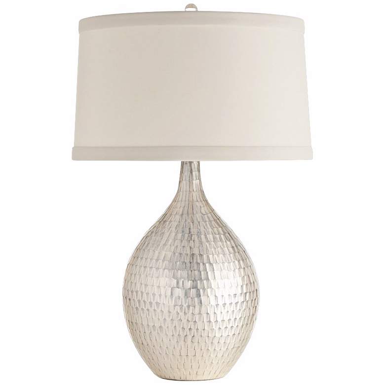 Image 1 Arteriors Home Walter Distressed Silver Glass Table Lamp