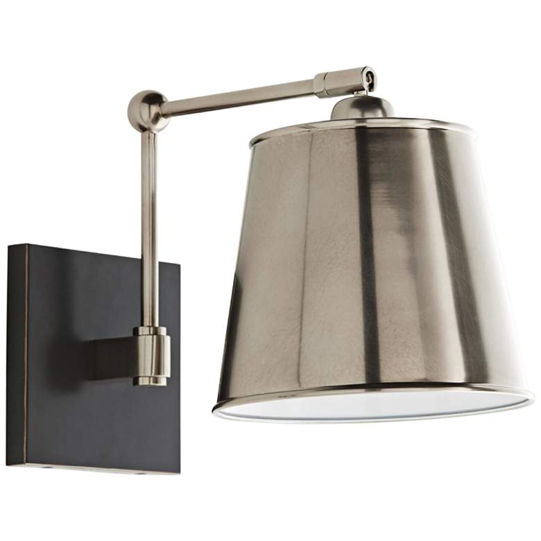 Image 2 Arteriors Home Watson Vintage Silver Swing Arm Wall Lamp