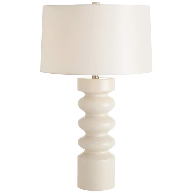 Image 1 Arteriors Home Wheaton 29" White Porcelain Modern Cylinder Table Lamp