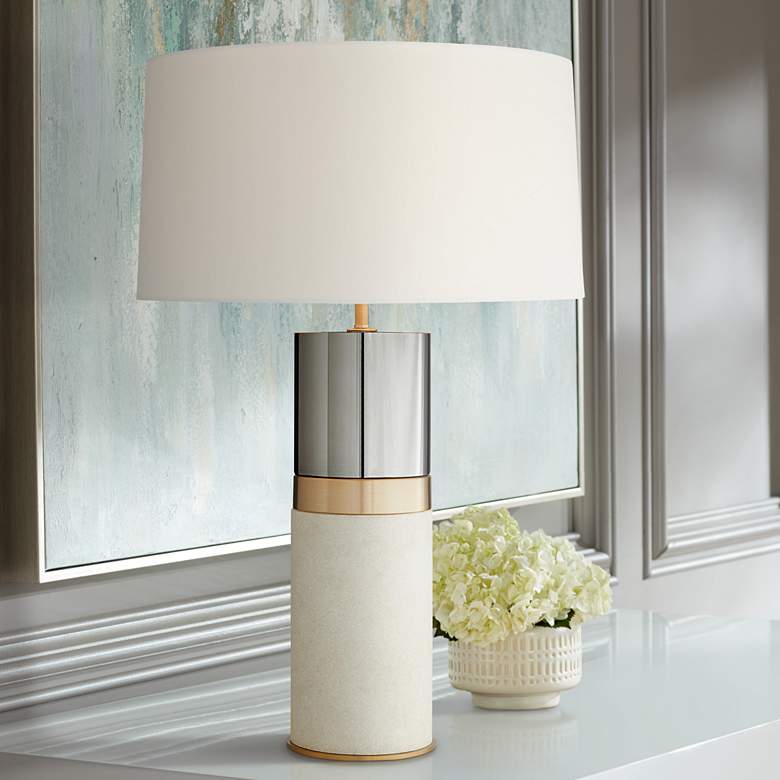 Image 1 Arteriors Home Whitman 30" Crystal and Faux Marble Table Lamp