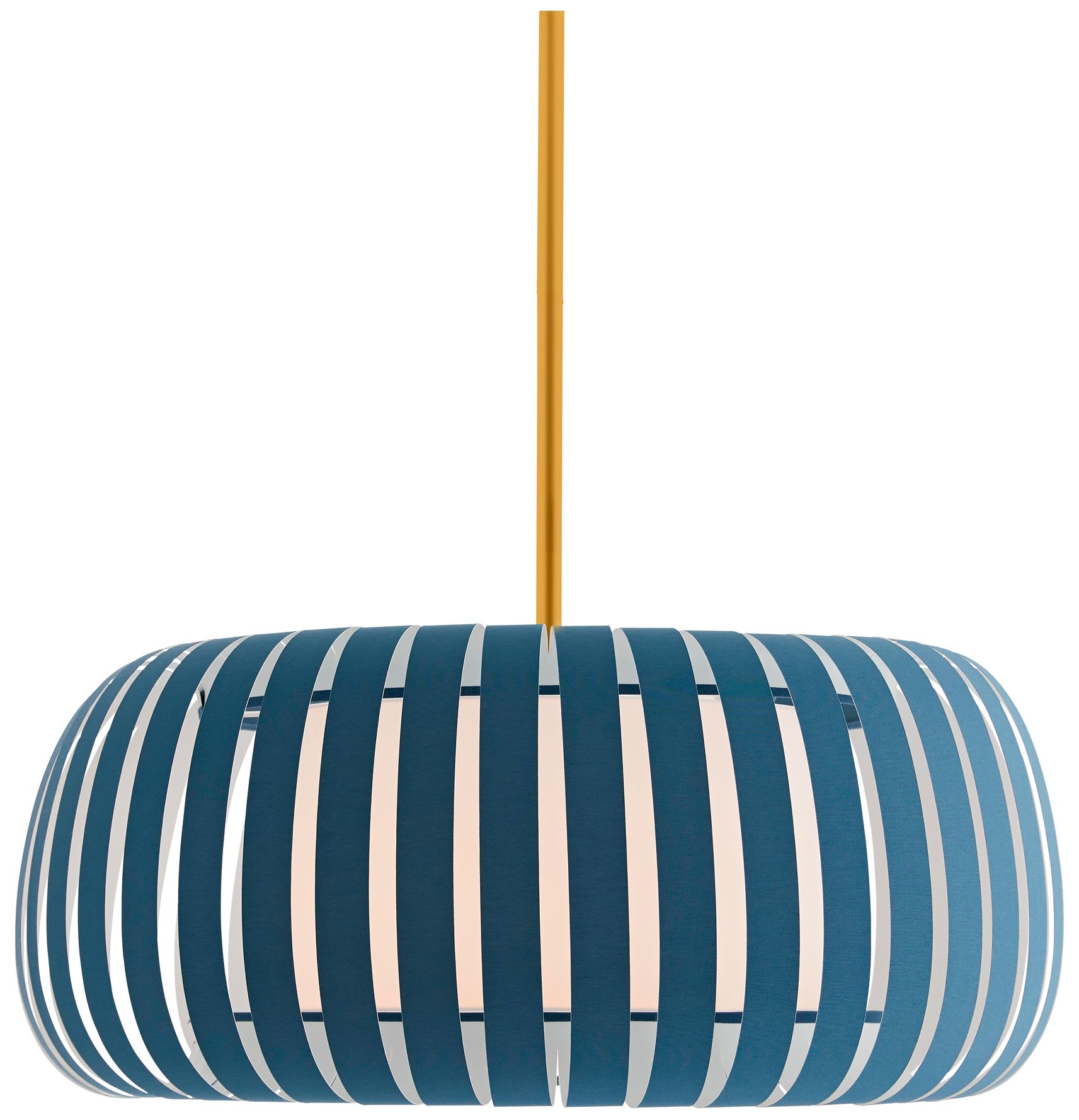 Image 2 Arteriors Home Wilson 22"W Brass Blue Cadet Pendant Light more views