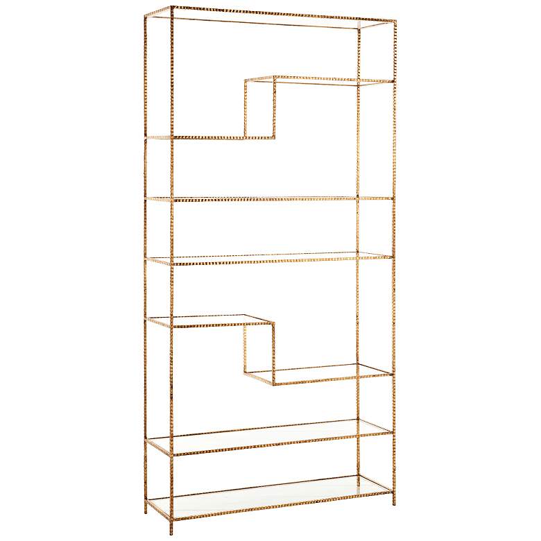 Image 1 Arteriors Home Worchester Gold Leaf Bookshelf