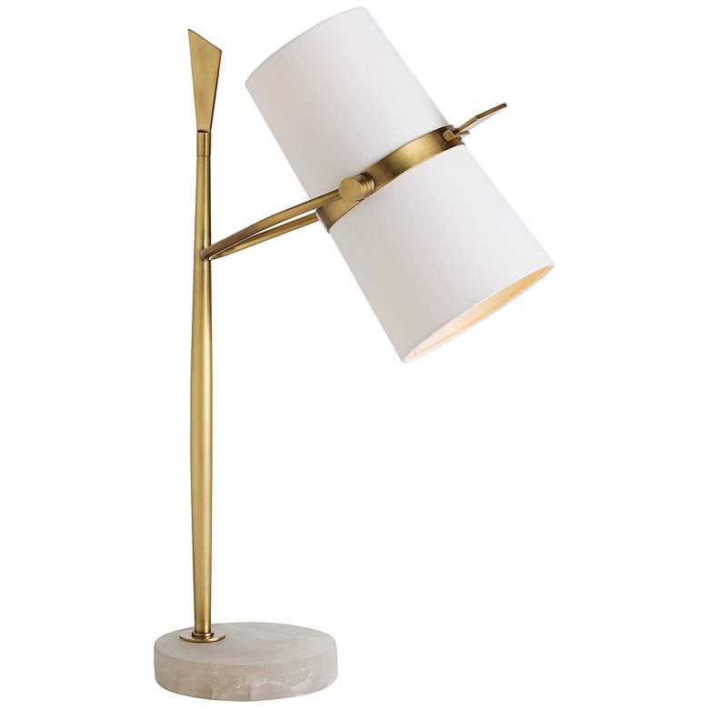 Image 1 Arteriors Home Yasmin Marble and Brass Table Lamp