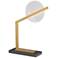 Arteriors Home Zahar 20.5" Modern Disc Black and Brass Desk Lamp