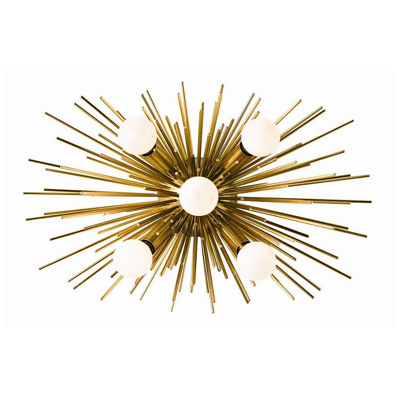 Image 1 Arteriors Home Zanadoo 12" High Antique Brass Wall Sconce