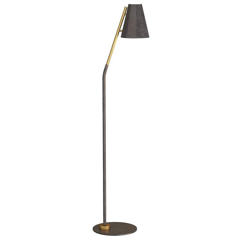 Image 1 Arteriors Home Zealand 54 1/2 inch High English Bronze Modern Floor Lamp