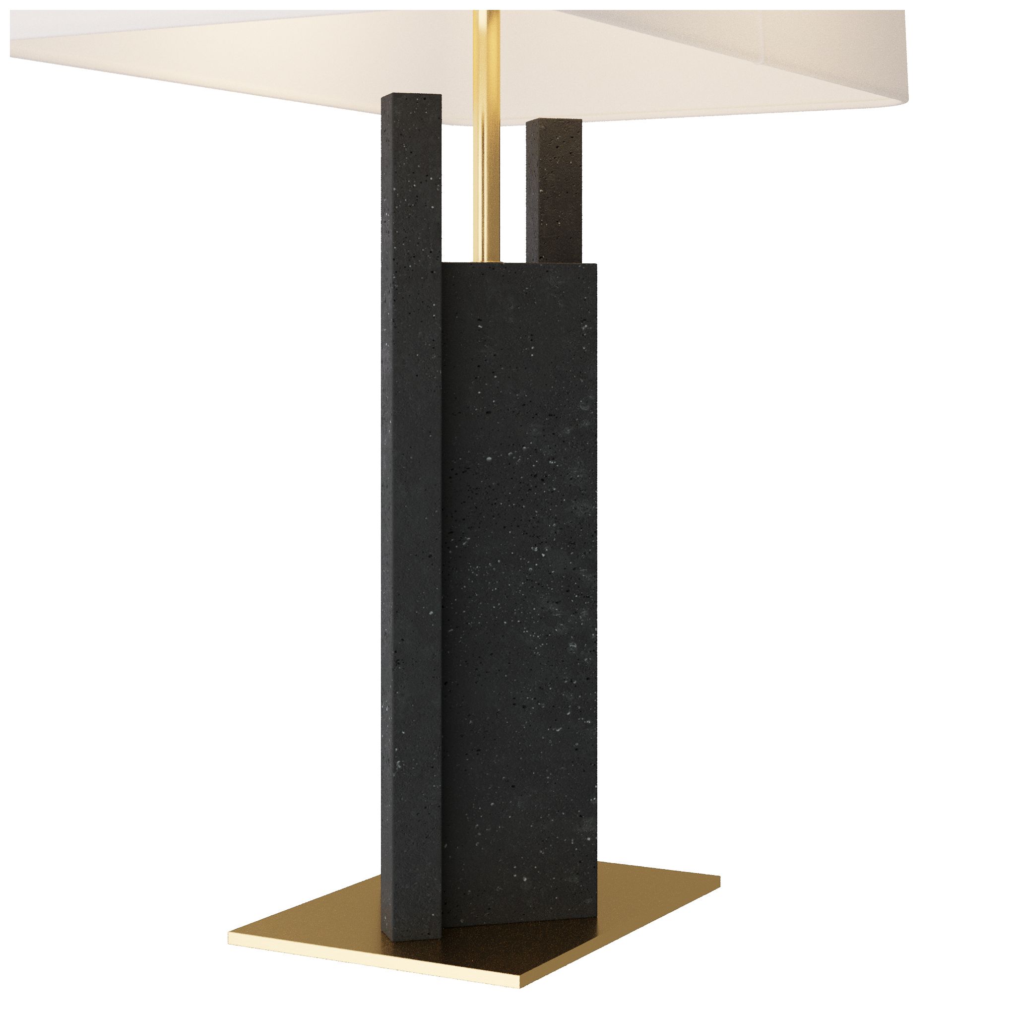 Image 2 Arteriors Home Zory 30" Brass and Charcoal Black Modern Table Lamp more views