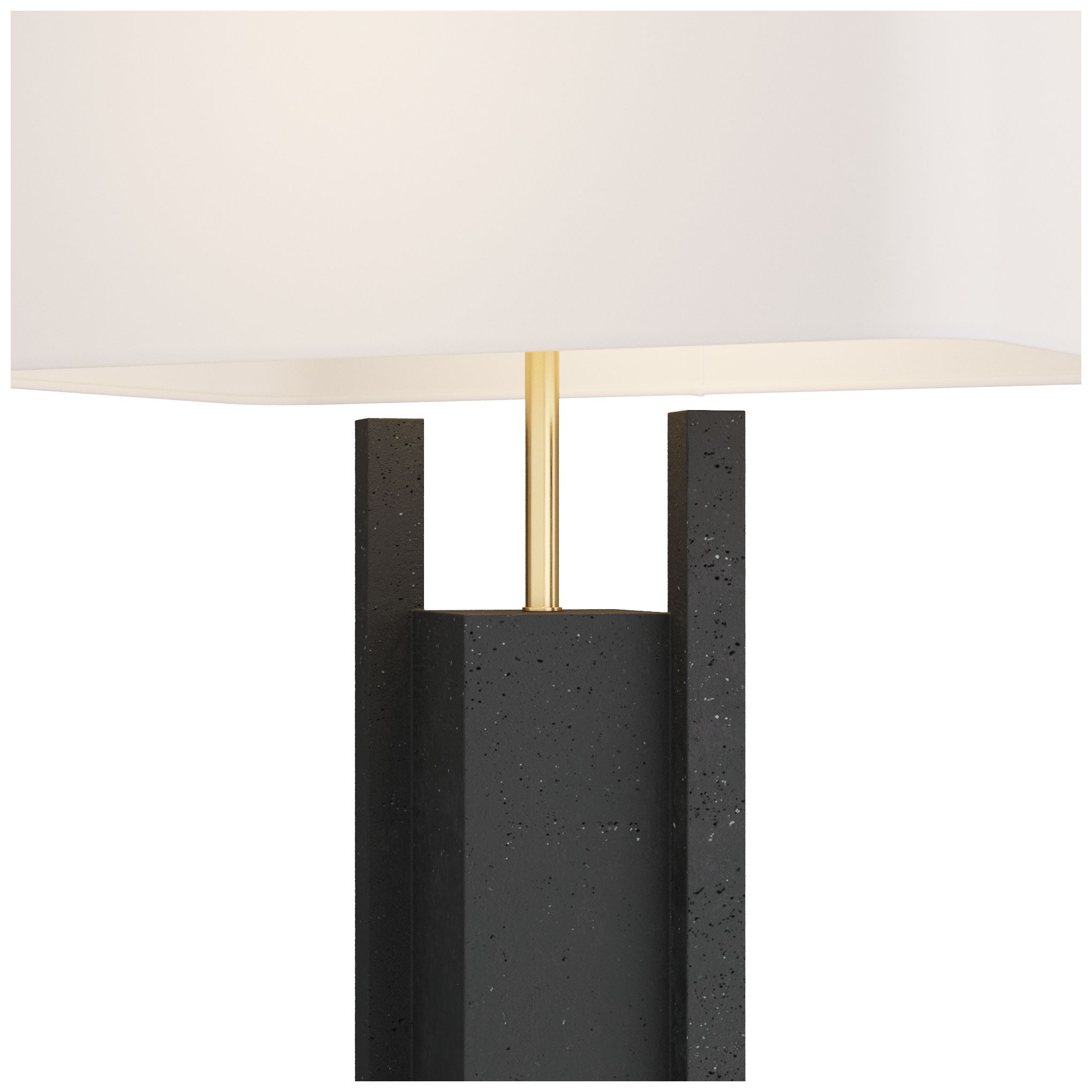 Image 4 Arteriors Home Zory 30" Brass and Charcoal Black Modern Table Lamp more views
