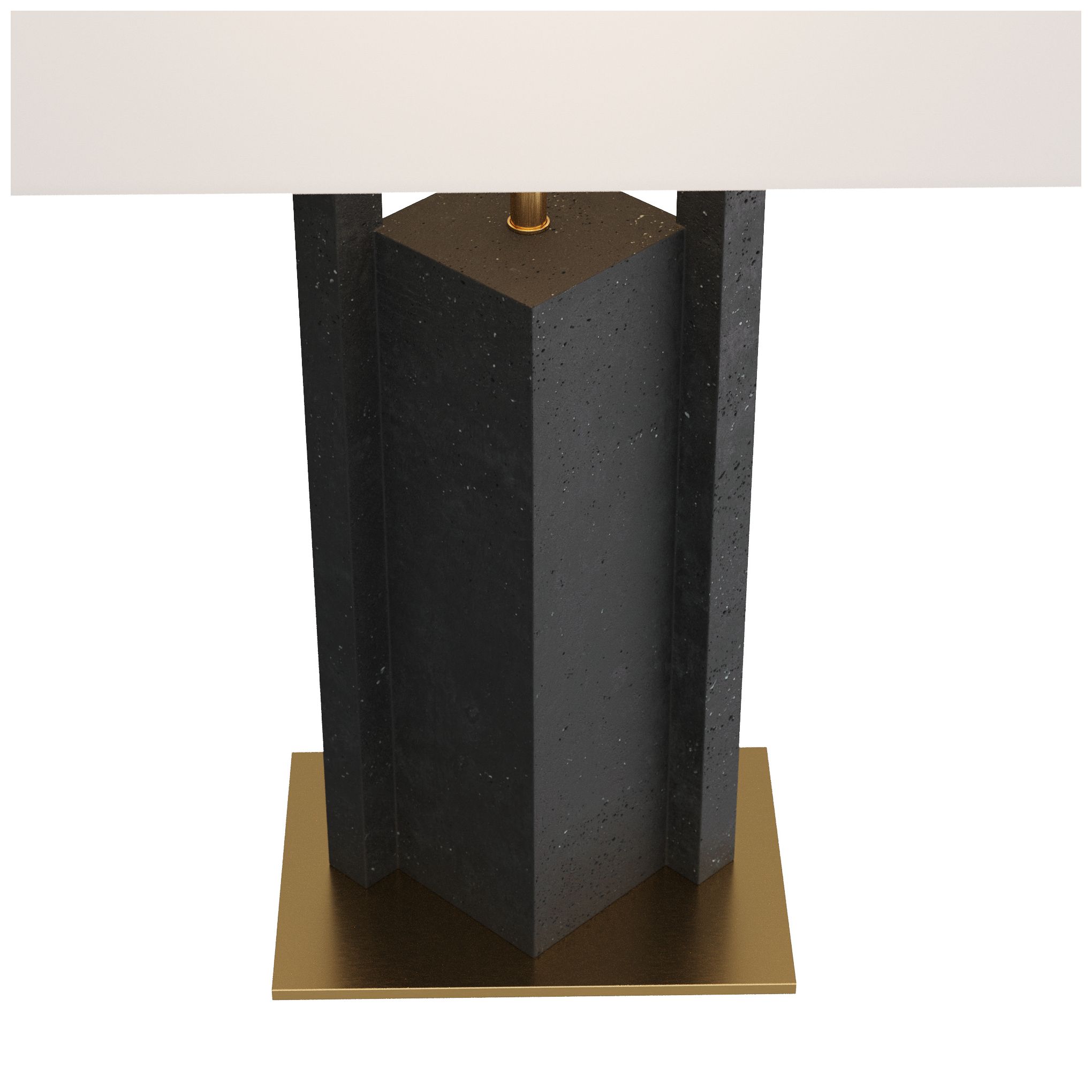 Image 5 Arteriors Home Zory 30" Brass and Charcoal Black Modern Table Lamp more views