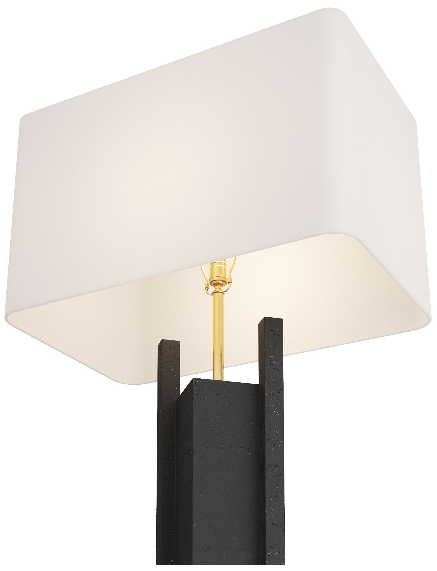 Image 6 Arteriors Home Zory 30" Brass and Charcoal Black Modern Table Lamp more views