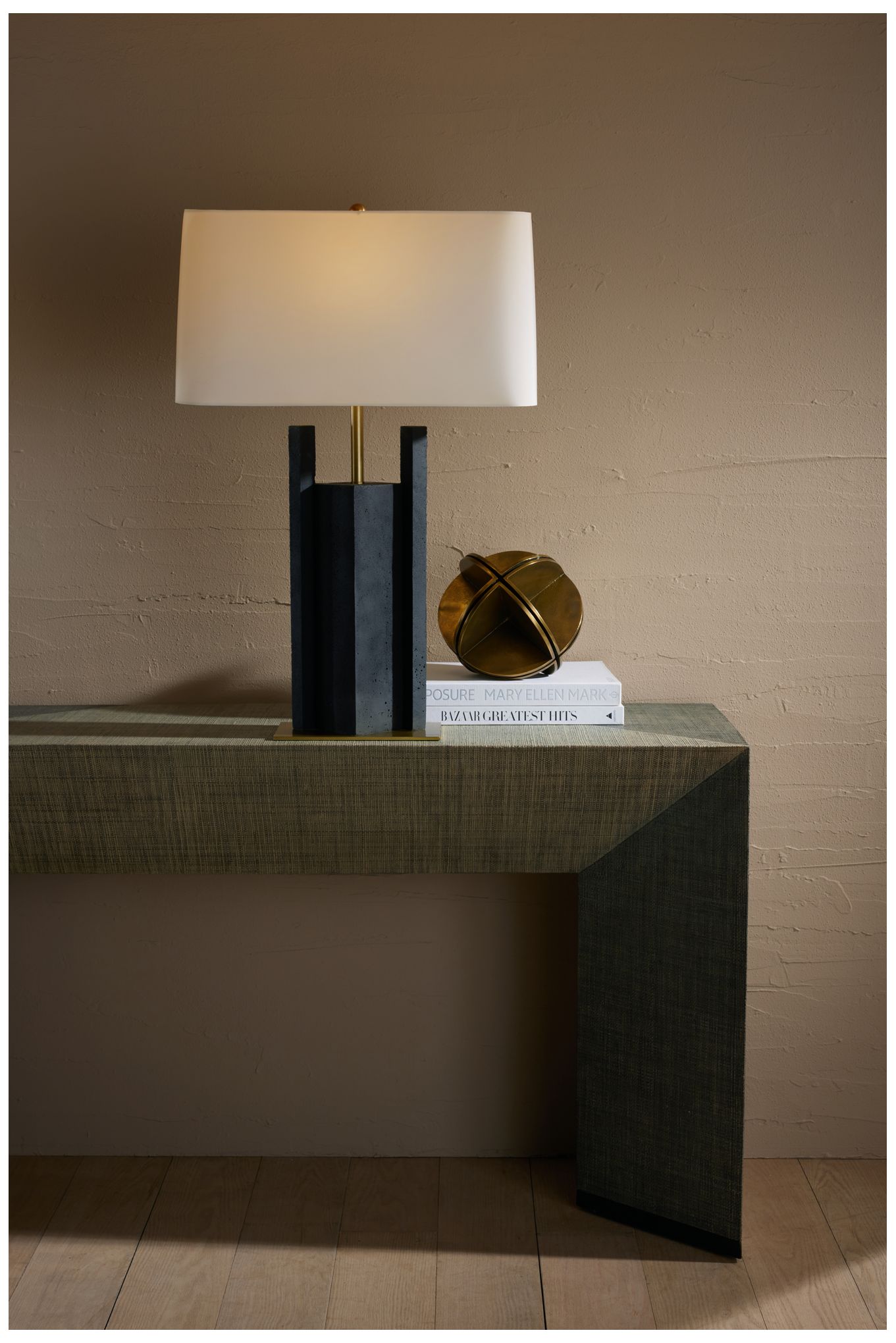 Arteriors Home Zory 30" Brass and Charcoal Black Modern Table Lamp