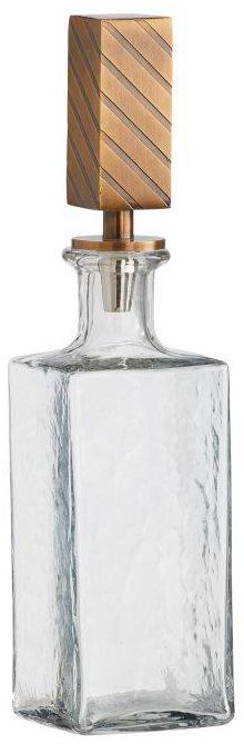 Image 4 Arteriors  Houston Decanters, Set of 2 Clear Antique Brass, Polished Nickel more views