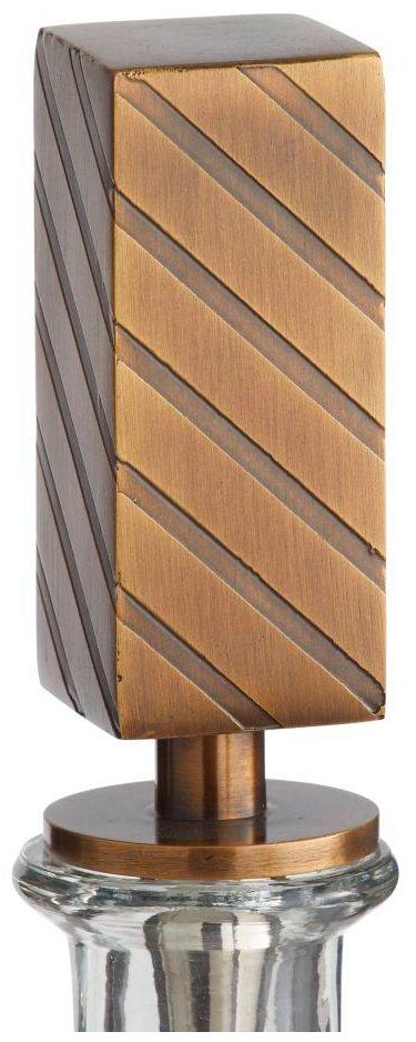 Image 5 Arteriors  Houston Decanters, Set of 2 Clear Antique Brass, Polished Nickel more views