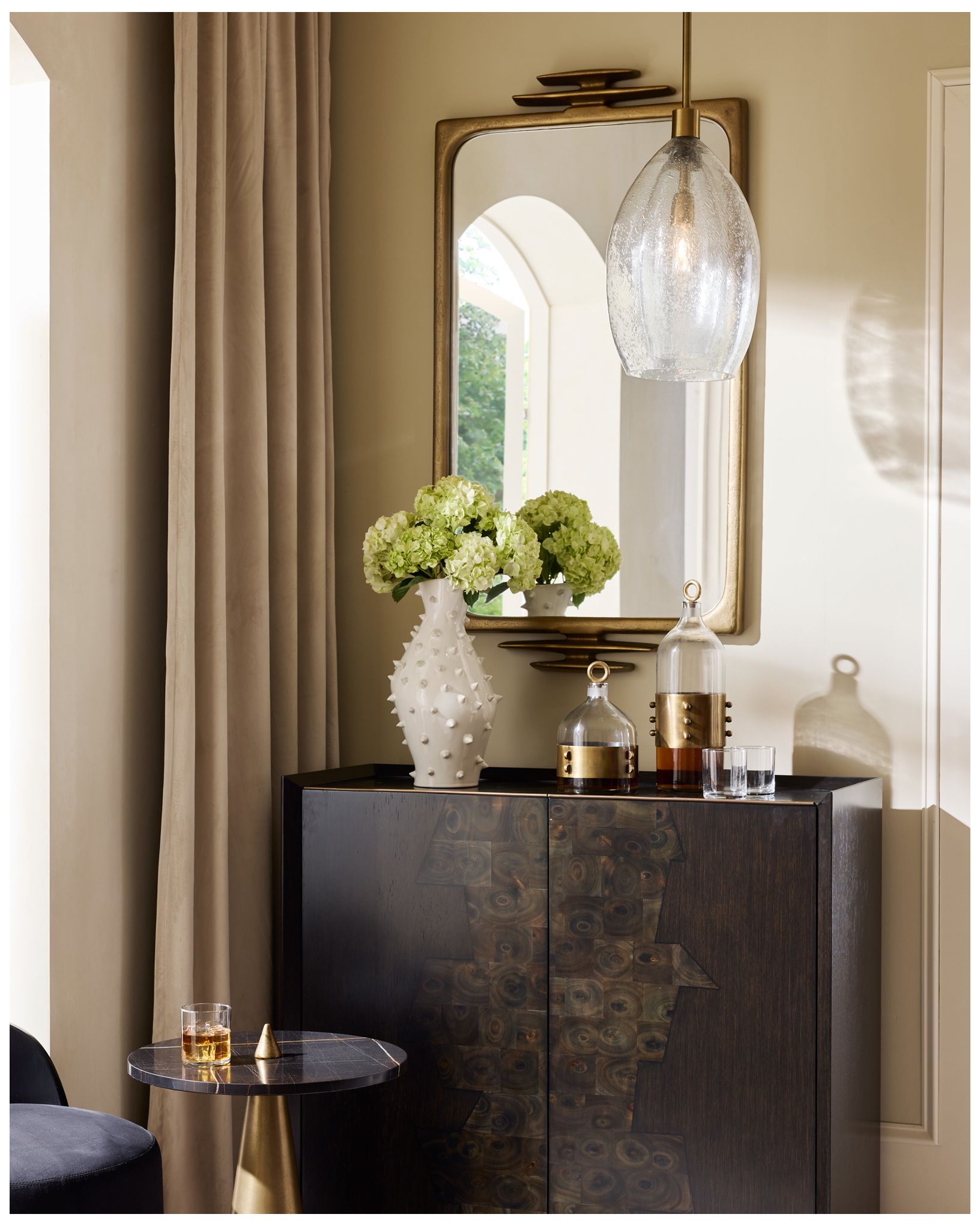 Arteriors Hudson Natural Cabinet Sable