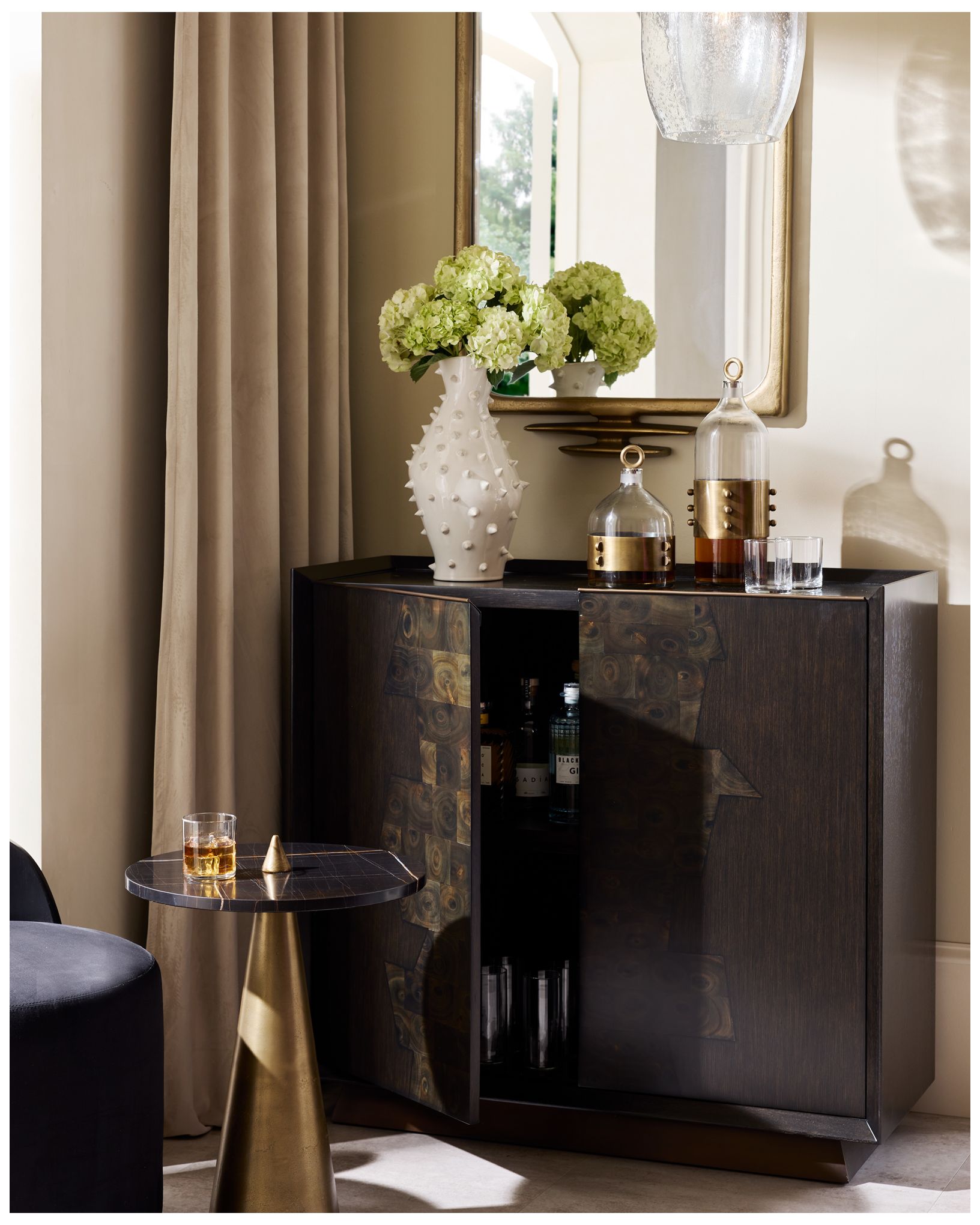 Arteriors Hudson Natural Cabinet Sable