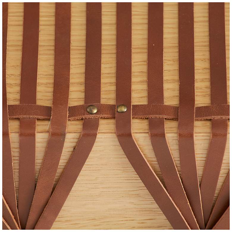 Image 5 Arteriors Hutchins Bench Deep Russet Leather more views