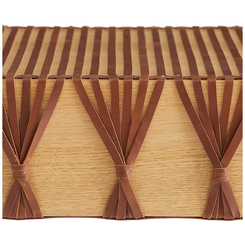 Image 6 Arteriors Hutchins Bench Deep Russet Leather more views