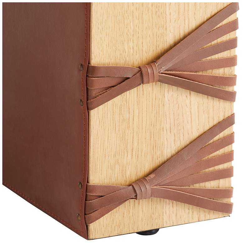 Image 7 Arteriors Hutchins Bench Deep Russet Leather more views