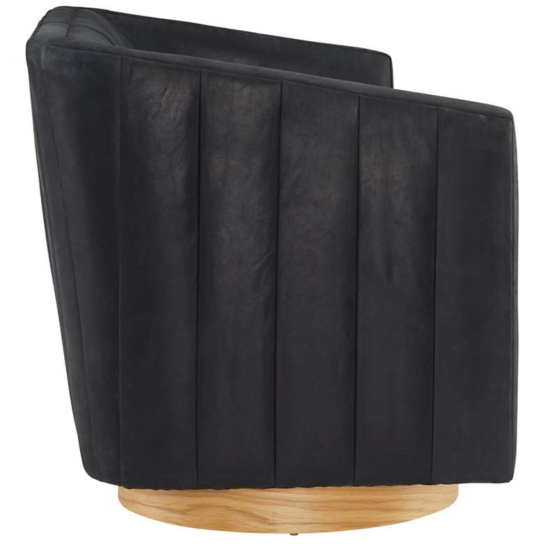 Image 4 Arteriors Huxley Sofa Noir Leather White Oyster Noir Leather more views