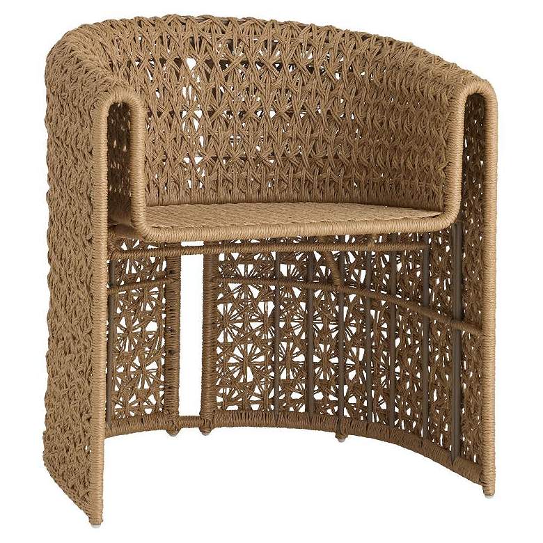 Image 1 Arteriors Iggy Outdoor Chair Tan Crisscross Rattan
