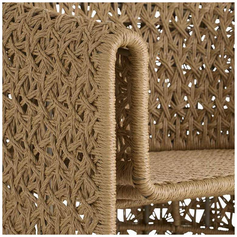 Image 6 Arteriors Iggy Outdoor Chair Tan Crisscross Rattan more views
