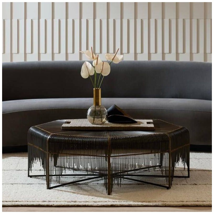 Arteriors Ilaria Cocktail Table Natural Iron