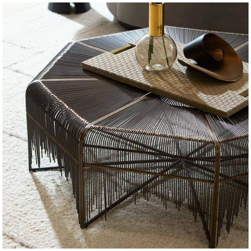 Arteriors Ilaria Cocktail Table Natural Iron