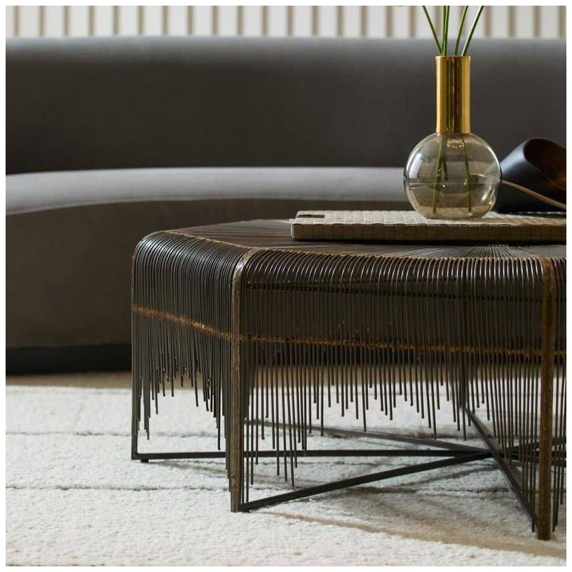 Arteriors Ilaria Cocktail Table Natural Iron