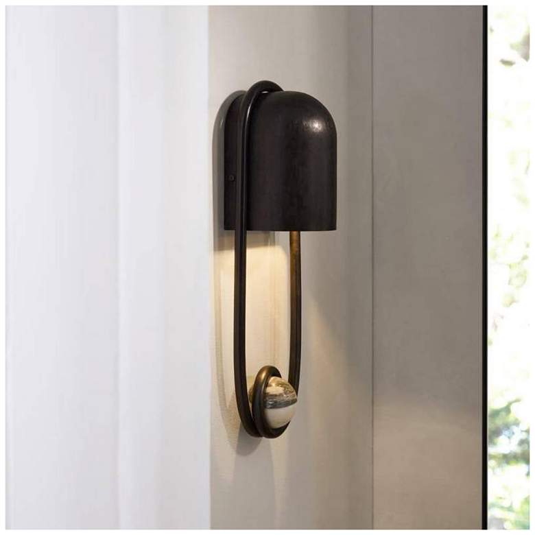 Image 1 Arteriors Ilma Sconce 15.5" Chattered English Bronze