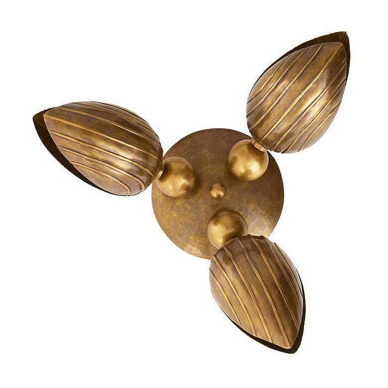 Image 7 Arteriors Inessa Flush Mount 24" Vintage Brass more views