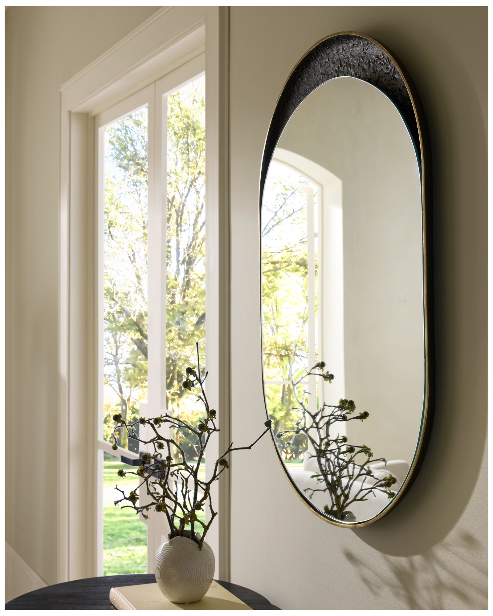 Image 5 Arteriors  Inset Wall Mirror Antique Brass more views