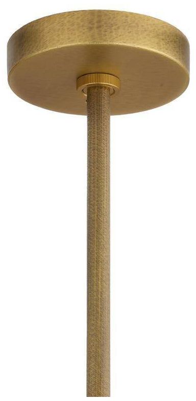 Arteriors Irene Seedy Smoke Glass Pendant 12" Antique Brass