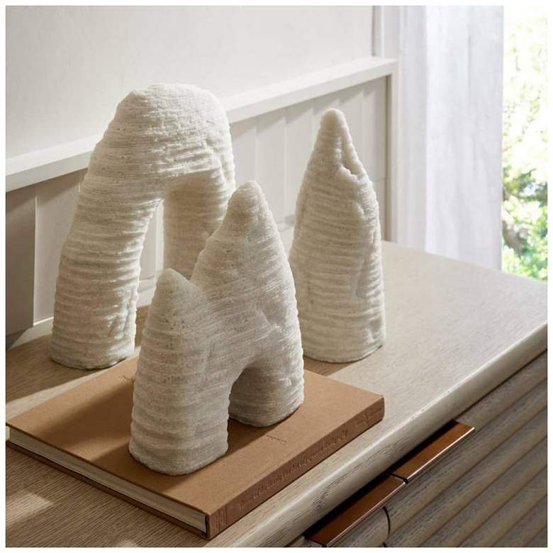 Image 1 Arteriors Isla Ricestone Sculptures Set of 3 Ivory